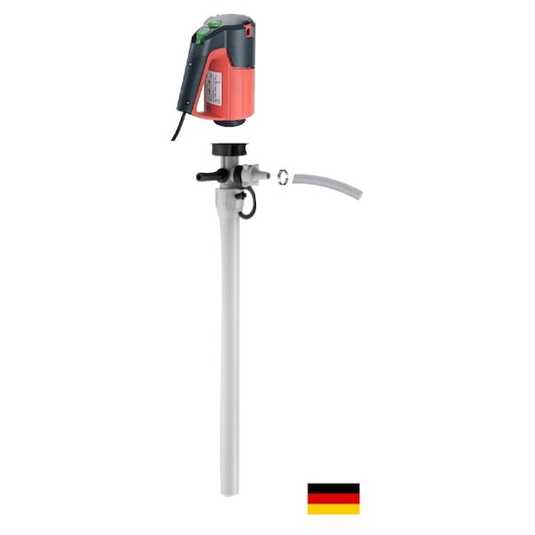 Flux Liquid Saver Drum Pump, PP, 39" Long, Motor, 120V, 60Hz, 1ph, 500 Watts Power, 6 ft hose. 24-ZORO0179 - main
